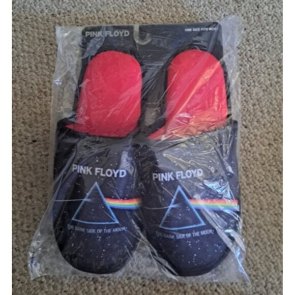 Pink Floyd New Slippers Shoes One Size Fits Most Dark Side of the Moon Slipons - Picture 2 of 2